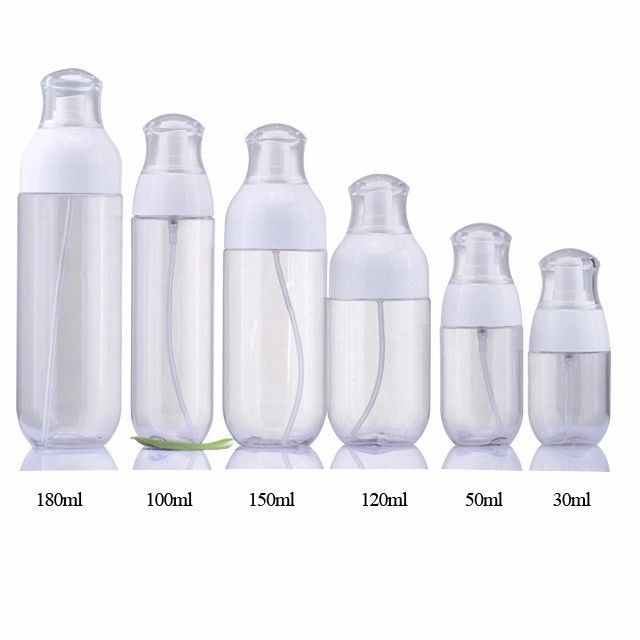 Πλαστικά μπουκάλια αντλιών PETG διαφανή για τη συσκευασία ομορφιάς