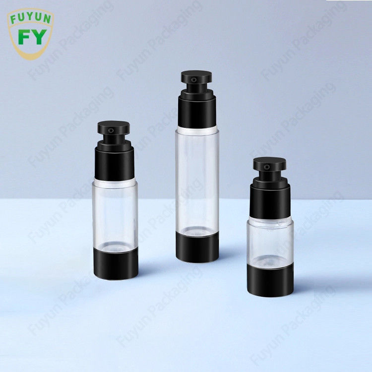 Μαύρο χωρίς αέρα μπουκάλι 15ml 30ml 50ml αντλιών για την καλλυντική συσκευασία Makeup