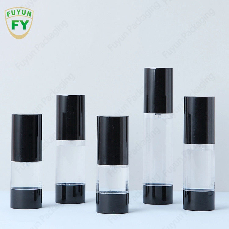 15ml 30ml 50ml συνήθειας πολυτέλειας κενό χωρίς αέρα pum λοσιόν ψεκασμού κρέμας σαφές άσπρο μαύρο παγωμένο καλλυντικό πλαστικό