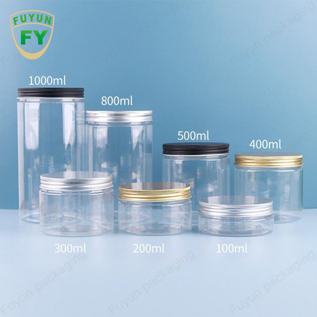 Καθαρίστε το σφραγισμένο βάζο αποθήκευσης τροφίμων της Pet πλαστικό με το καπάκι 100g 300g 500g 1000g
