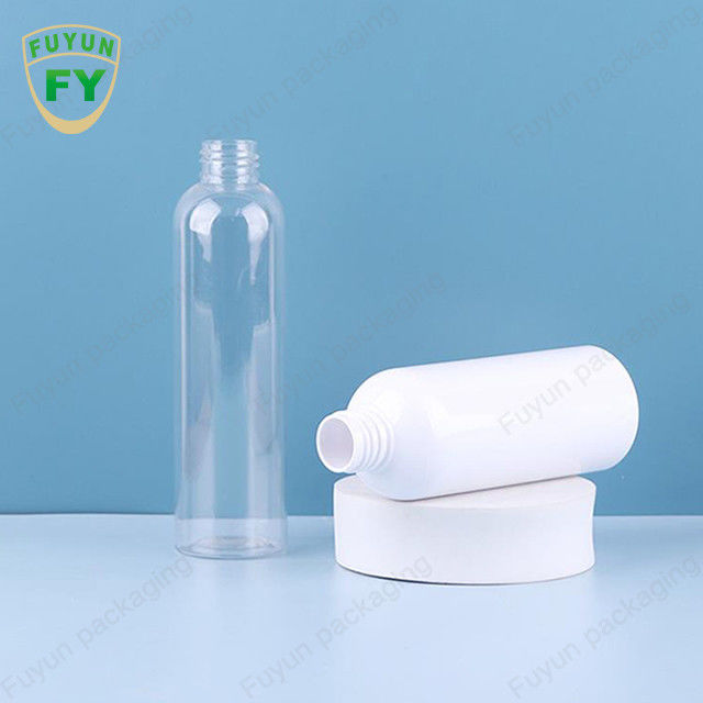 Διαφανή μπουκάλια αντλιών της PET 100ml πλαστικά με τη μεταφορά νερού που τυπώνουν το ξύλινο ύφος