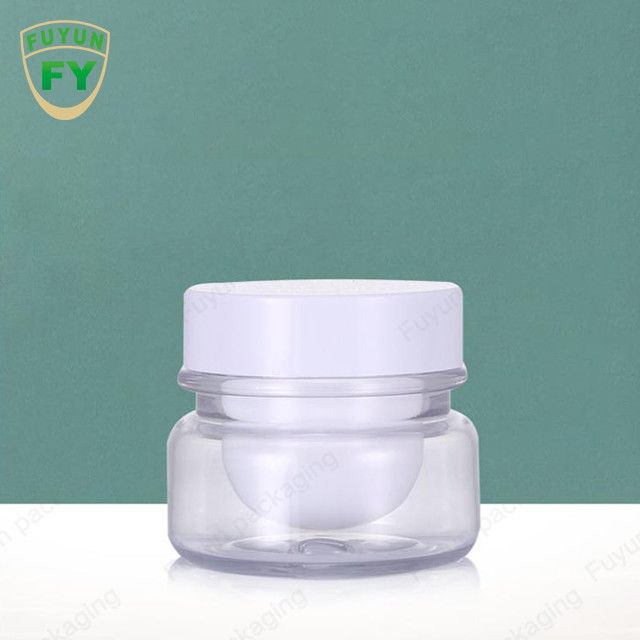 Κενά διαφανή καλλυντικά βάζα της PET 30ml γύρω από διπλοτειχισμένο για την κρέμα προσώπου