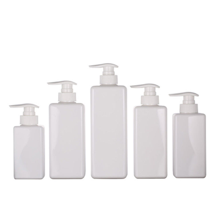 άσπρη σαφής πλαστική εκτύπωση λογότυπων μπουκαλιών σαμπουάν 12.5oz 500ml