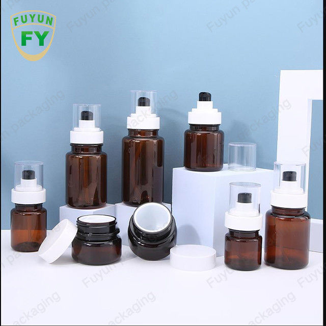 Συνεχής ψεκασμός μπουκαλιών αντλιών Fuyun 40ml 60ml ηλέκτρινος Skincare πλαστικός