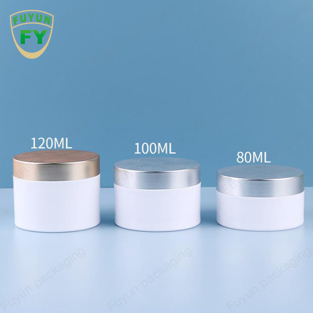 Το άσπρο σαφές χρώμα Fuyun 80ml 100ml 120ml πυκνώνει το πλαστικό βάζο κρέμας κατοικίδιων ζώων κατώτατων τοίχων με τη χρωματισμένη ΚΑΠ