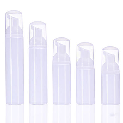 Άσπρο μπουκάλι αντλιών αφρού της PET 30ml με την άσπρη αντλία αφρού