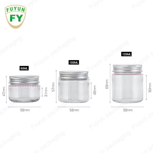 BPA-ελεύθερο εμπορευματοκιβωτίων σαφές μπισκότο αποθήκευσης τροφίμων της PET πλαστικό γύρω από το βάζο με το καπάκι για τη συσκευασία καραμελών