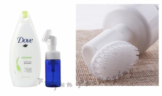 μπουκάλια αντλιών 100ml Foamer με το κεφάλι βουρτσών για τον του προσώπου καθαριστή