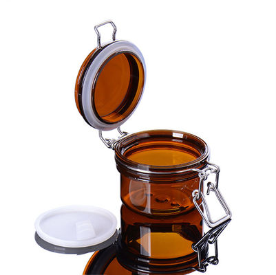 Food-grade ηλέκτρινα εμπορευματοκιβώτιο/βάζο αποθήκευσης με το σφιγκτήρα κλειδώματος για τον καφέ ντουλαπιών κουζινών