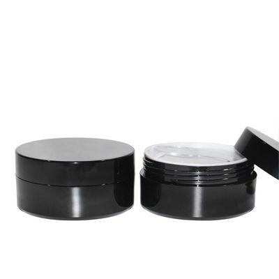 100g πλαστικά συσκευάζοντας βάζα, skincare συσκευάζοντας μαύρα βάζα της Pet με την ΚΑΠ