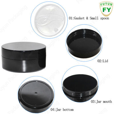 100g πλαστικά συσκευάζοντας βάζα, skincare συσκευάζοντας μαύρα βάζα της Pet με την ΚΑΠ