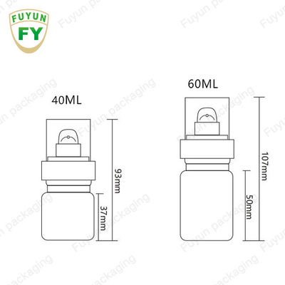 Συνεχής ψεκασμός μπουκαλιών αντλιών Fuyun 40ml 60ml ηλέκτρινος Skincare πλαστικός