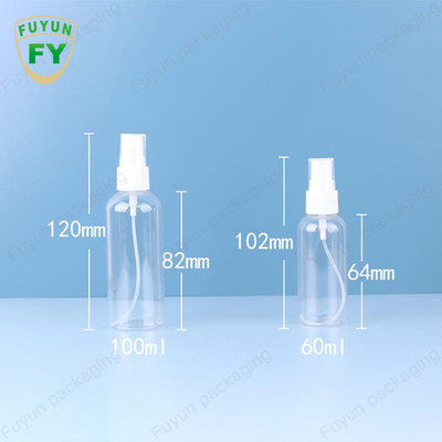 Μίνι σαφές 80ml 100ml αρώματος λεπτό μπουκάλι ψεκασμού υδρονέφωσης πλαστικό