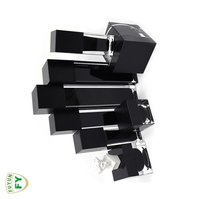 Το Fuyun 15ml/30ml/60ml/100ml/120ml/15g/30g/50g/100g καθαρίζει το μαύρο ακρυλικό πλαστικό διπλοτειχισμένο μπουκάλι μορφής ορθογωνίων χρώματος