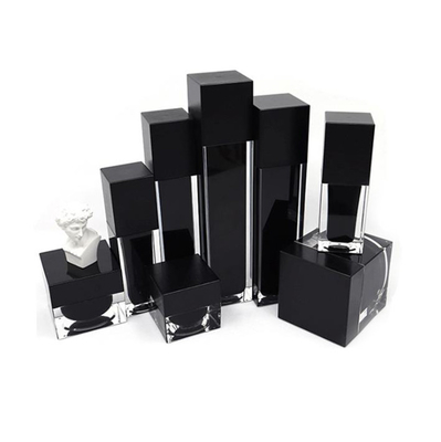 Το Fuyun 15ml/30ml/60ml/100ml/120ml/15g/30g/50g/100g καθαρίζει το μαύρο ακρυλικό πλαστικό διπλοτειχισμένο μπουκάλι μορφής ορθογωνίων χρώματος