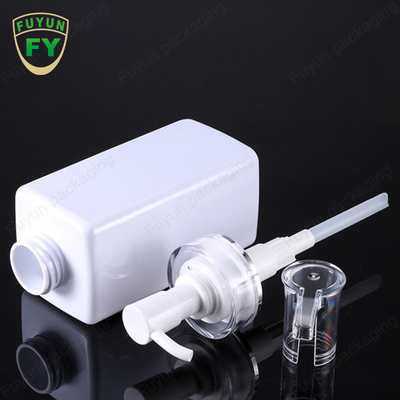 Σαφές άσπρο τετραγωνικό μπουκάλι 300ml 400ml 600ml 800ml διανομέων αντλιών σαμπουάν