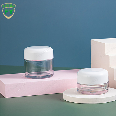Πλαστικό λαμπρό χεριών βάζο κρέμας Skincare ματιών του προσώπου με την άσπρη ΚΑΠ 30ml 50ml