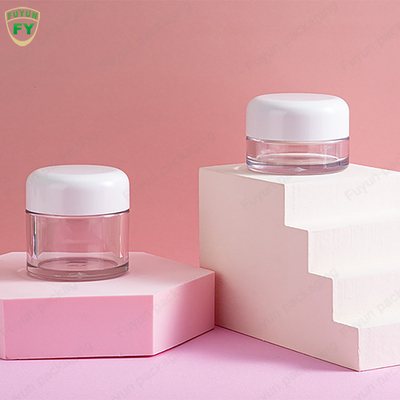 Πλαστικό λαμπρό χεριών βάζο κρέμας Skincare ματιών του προσώπου με την άσπρη ΚΑΠ 30ml 50ml