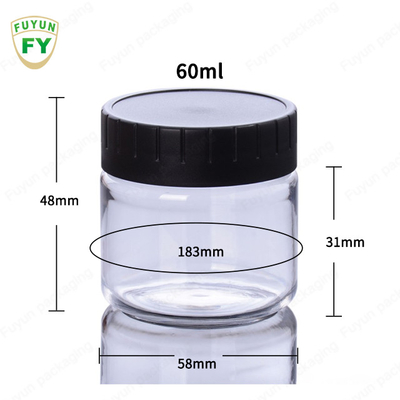 πλαστικά συσκευάζοντας βάζα 60ml 100ml Skincare με την άσπρη ΚΑΠ